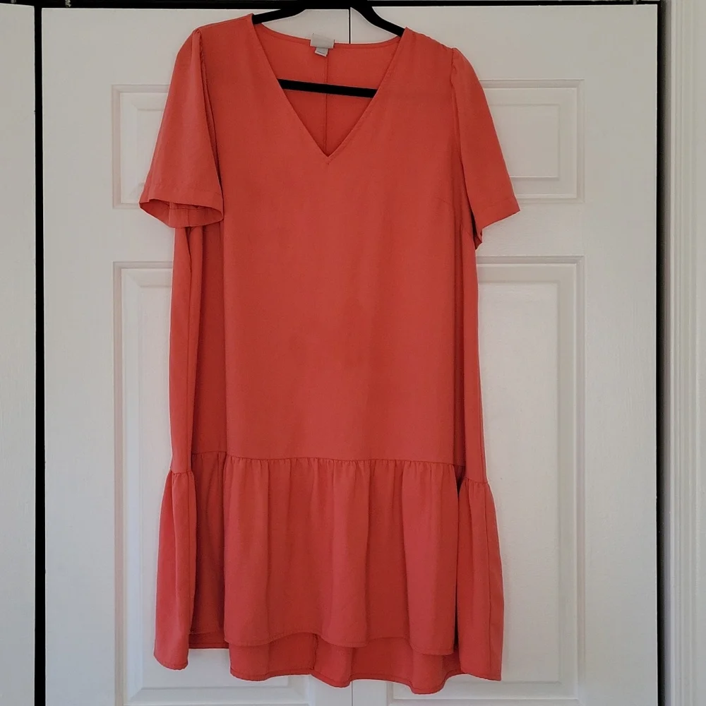 A New Day Pink Ruffle Hem Dress - Picture 1 of 3